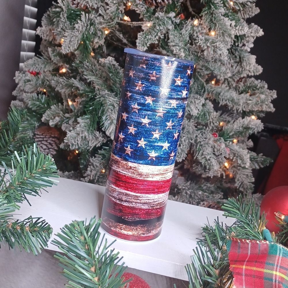 AMERICAN Flag Skinny Tumbler